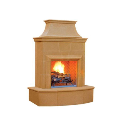 American Fyre Designs 65" Petite Cordova Vent Free Gas Fireplace with 16” Radiused Bullnose Hearth