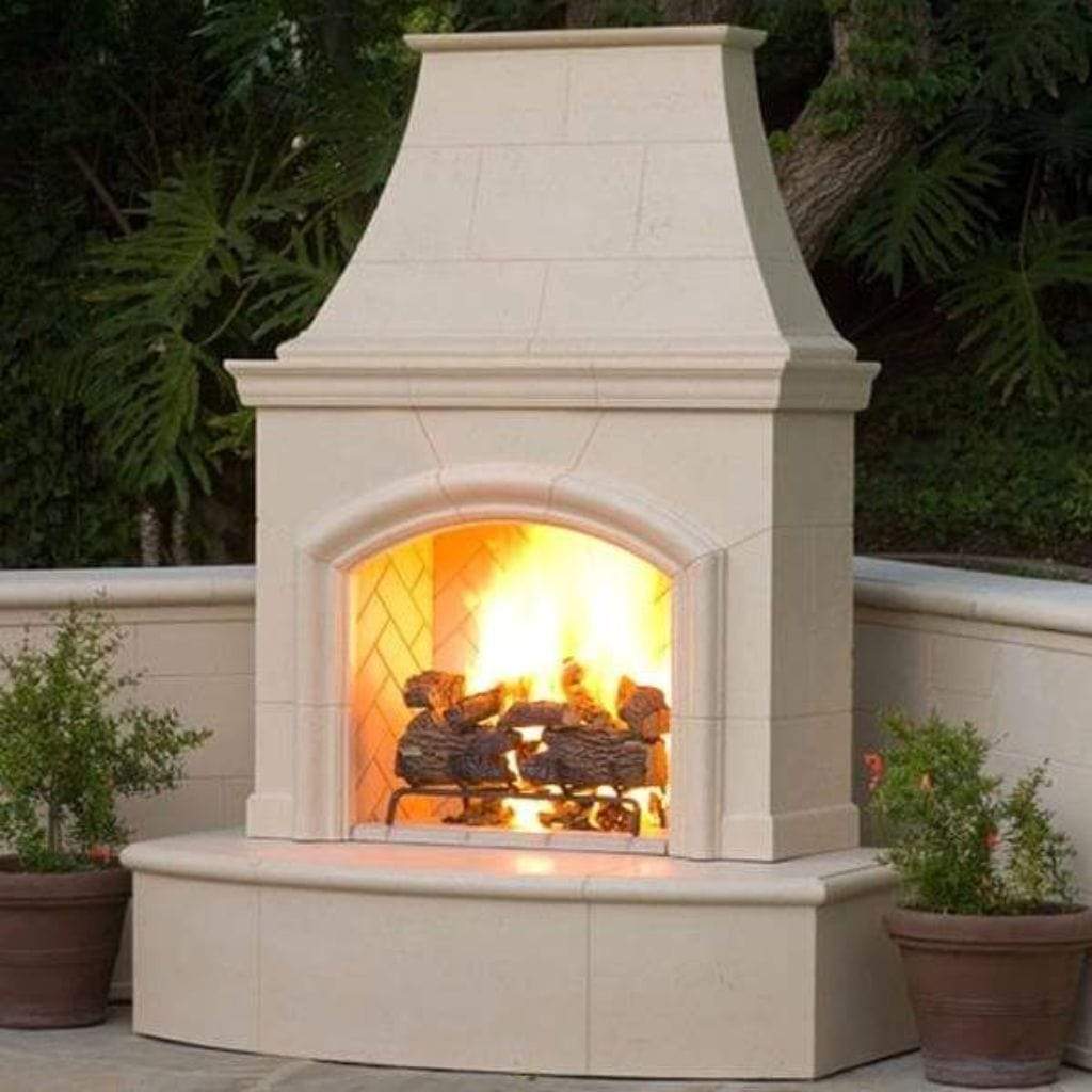 American Fyre Designs 65" Phoenix Vent Free Gas Fireplace with 113” Extended Bullnose Hearth