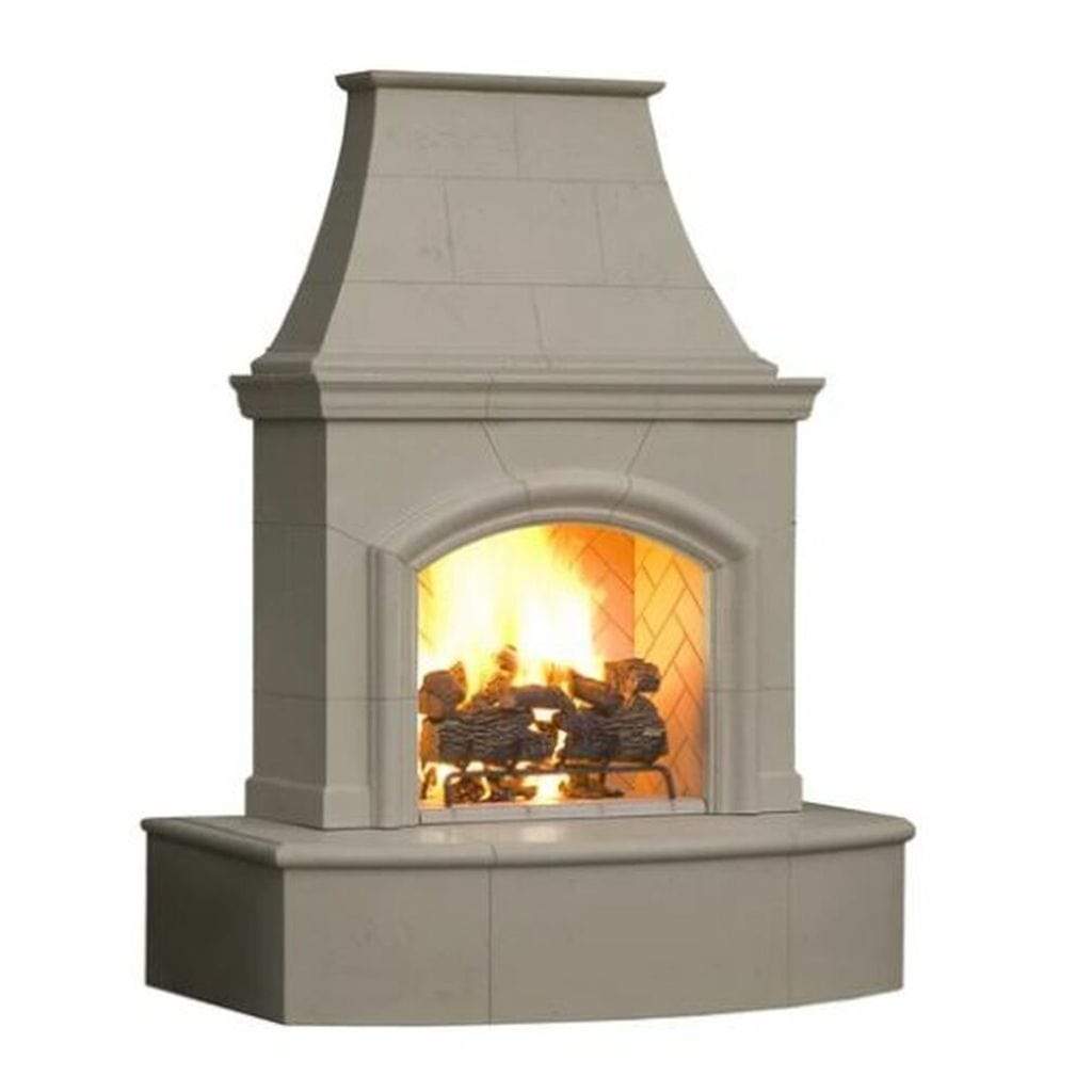 American Fyre Designs 65" Phoenix Vent Free Gas Fireplace with 16” Radiused Bullnose Hearth