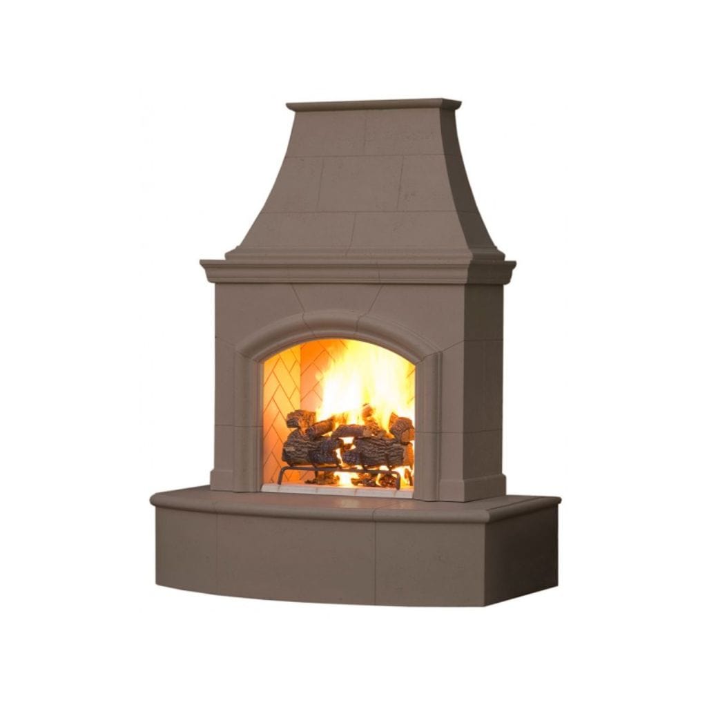 American Fyre Designs 65" Phoenix Vent Free Gas Fireplace with 16” Rectangle Bullnose Hearth