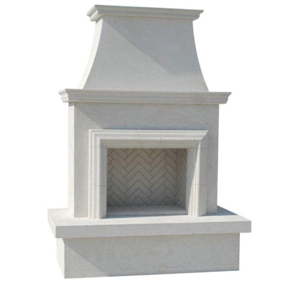 American Fyre Designs 67" Contractor's Model with Moulding Vented Recessed Hearth and Body Gas Fireplace