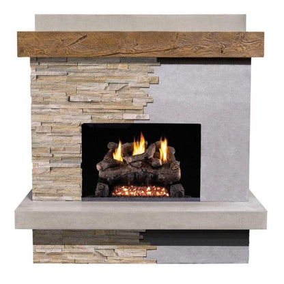 American Fyre Designs 68" Brooklyn Smooth Vented Outdoor Gas Fireplace