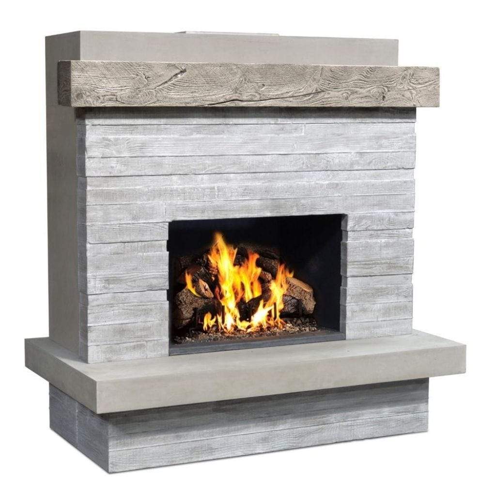 American Fyre Designs 68" Brooklyn Vent Free Gas Fireplace with Board Formed Texture