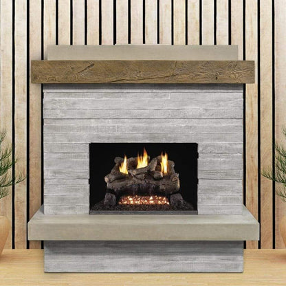 American Fyre Designs 68" Brooklyn Vented Gas Fireplace with Board Formed Texture