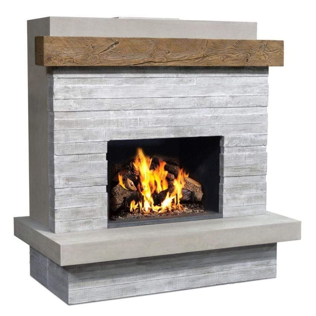 American Fyre Designs 68" Brooklyn Vented Gas Fireplace with Board Formed Texture