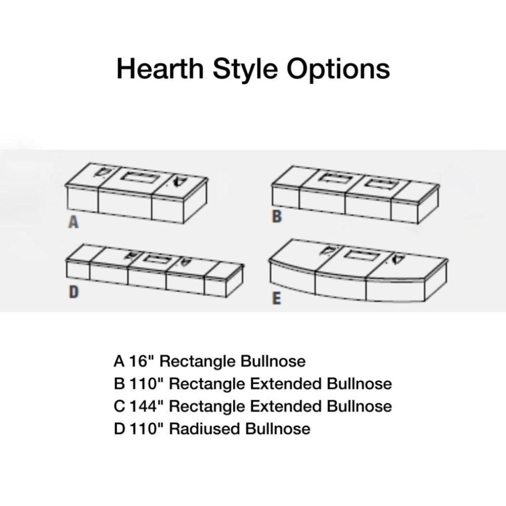 American Fyre Designs 76" Cordova Vent Free Recessed Hearth Gas Fireplace