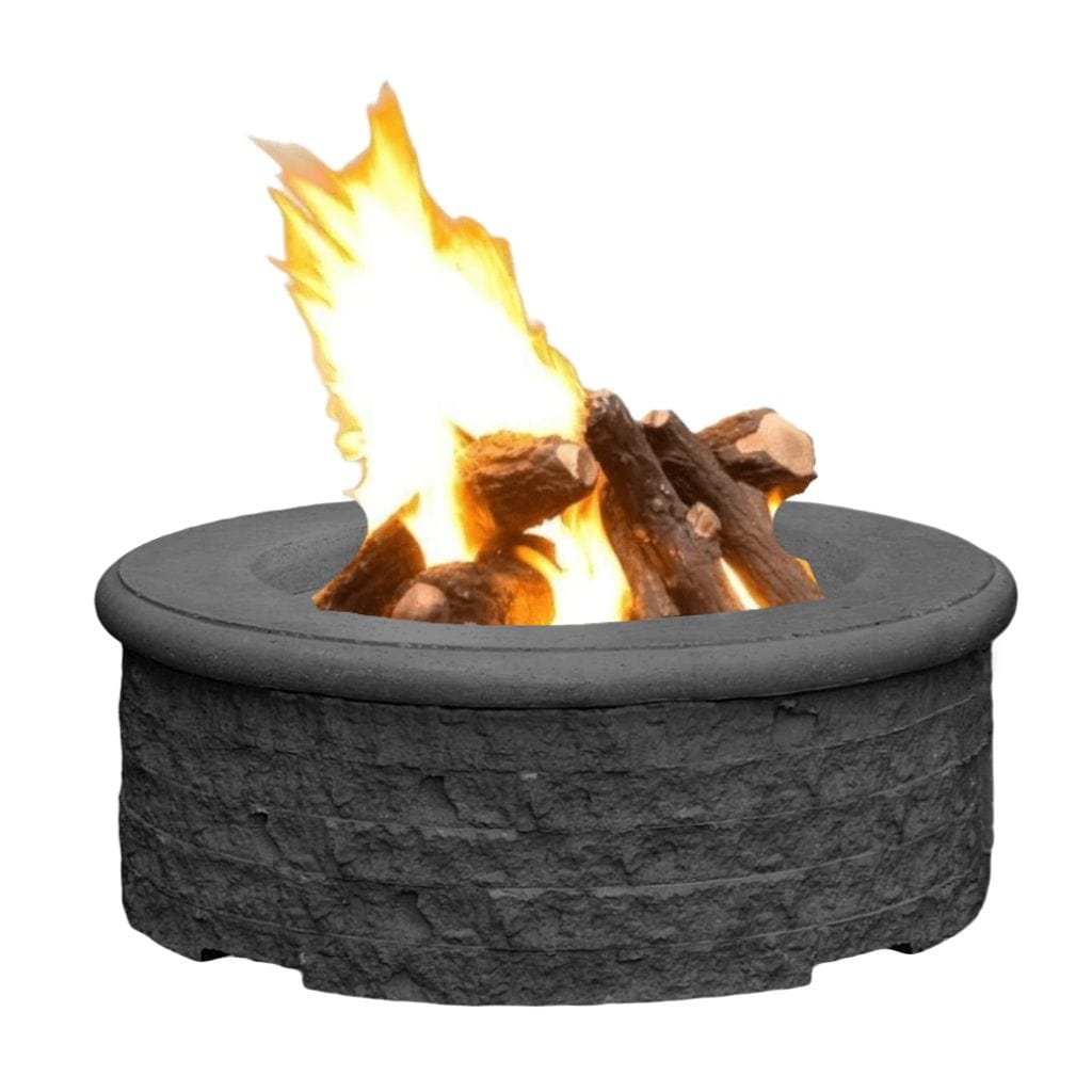 American Fyre Designs Chiseled 39" Round Gas Fire Pit