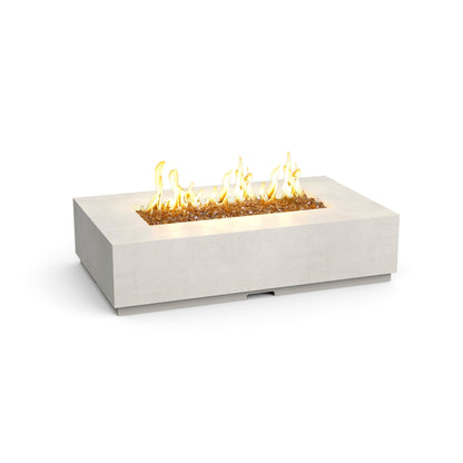 American Fyre Designs Legend 60" White Aspen Natural Gas Firetable with FyreStarter Bluetooth Control