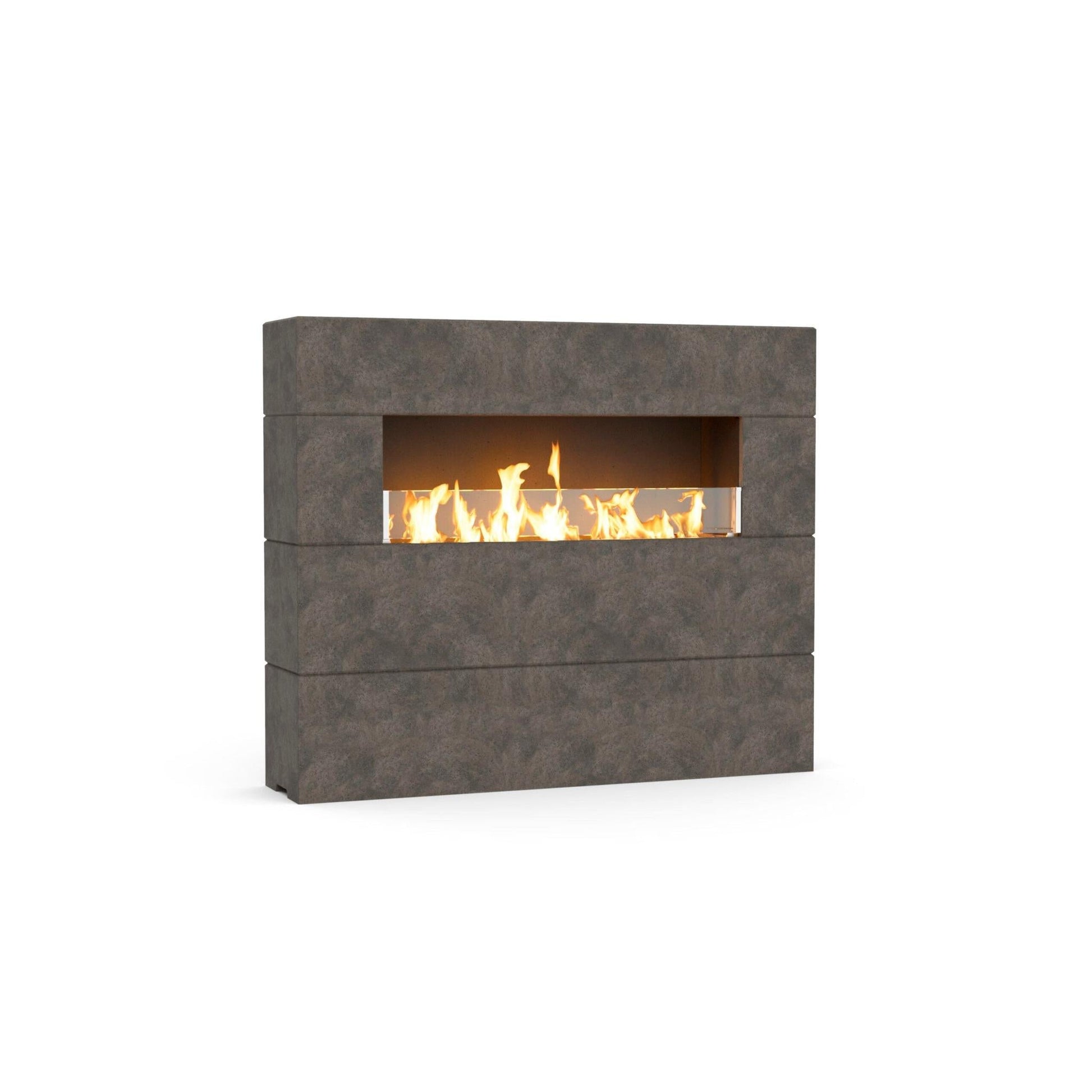 American Fyre Designs Milan Tall 60" Dark Basalt Propane Gas Fireplace with FyreStarter Bluetooth Control