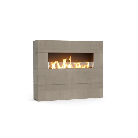 American Fyre Designs Milan Tall 60" Smoke Natural Gas Fireplace with FyreStarter Bluetooth Control
