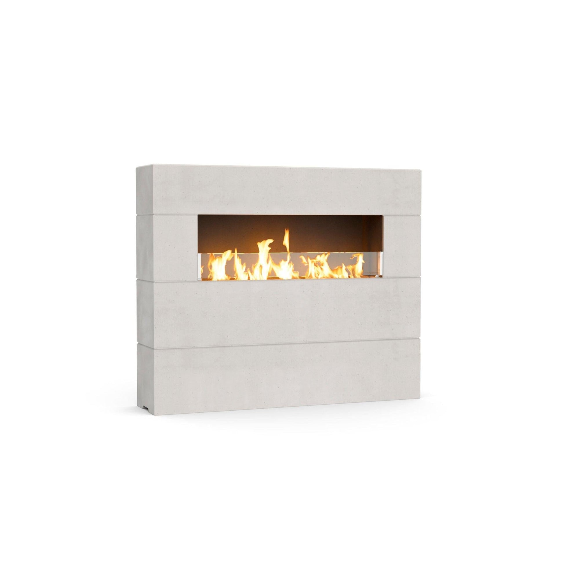 American Fyre Designs Milan Tall 60" White Aspen Natural Gas Fireplace with FyreStarter Bluetooth Control