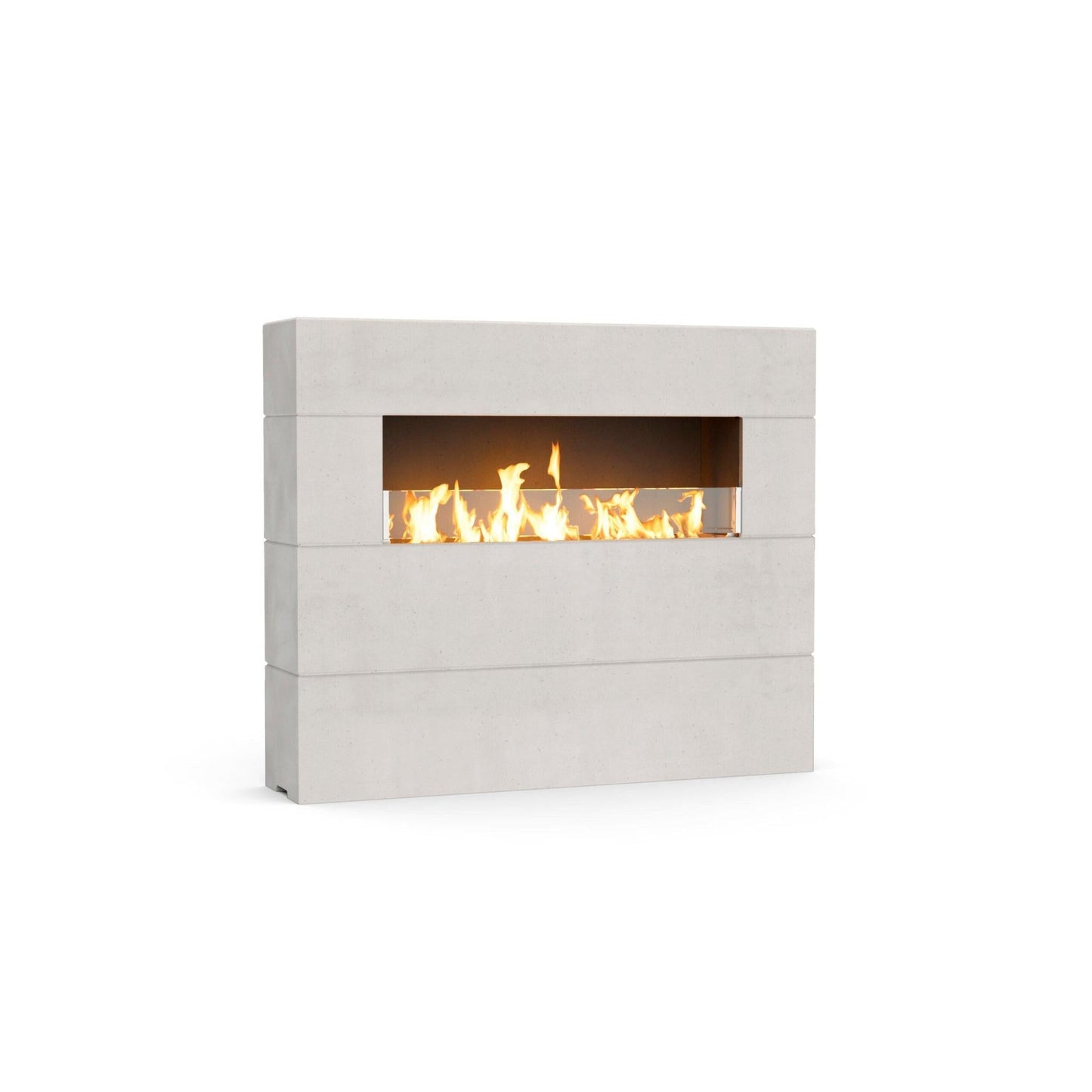 American Fyre Designs Milan Tall 60" White Aspen Propane Gas Fireplace with FyreStarter Bluetooth Control
