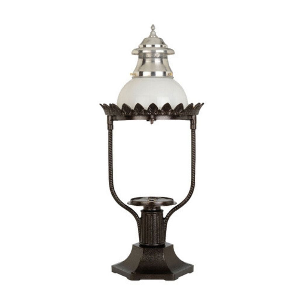 American Gas Lamp Works 16" 4200R Victorian Aluminum Pier Mount Mid-Size Gas Light Head