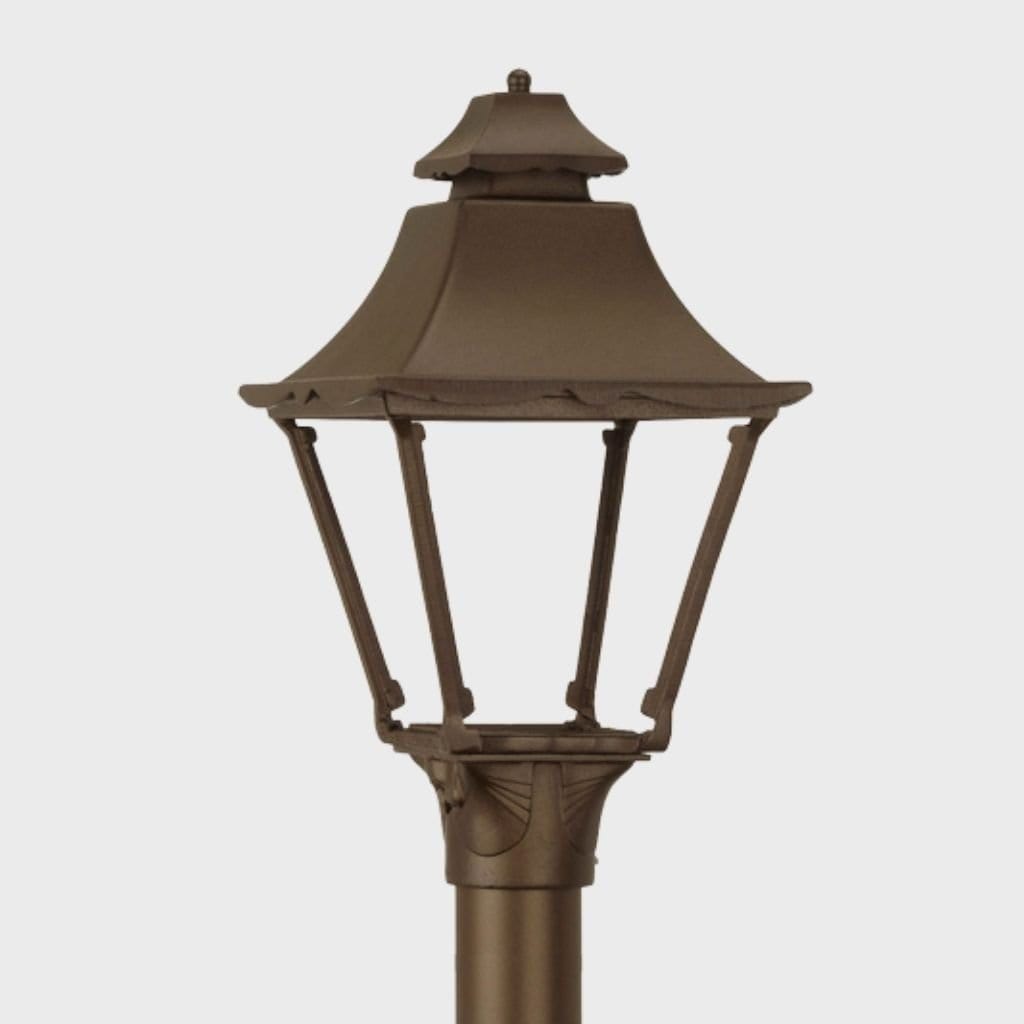 American Gas Lamp Works Essex 1900H 11" Timeless Black Residential Post Mount Aluminum Natural Gas Lamp With Dual Inverted Gas Mantle Light Assembly, Flat Tempered Glass Panes and Universal Finial