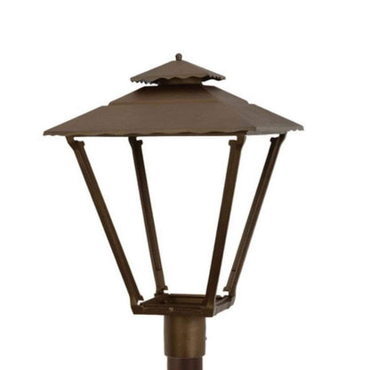 American Gas Lamp Works Old Allegheny 3701H 19" Mid-Size Timeless Black Post Mount Aluminum Natural Gas Lamp With Dual Inverted Gas Mantle Light Assembly, Flat Tempered Glass Panes and Universal Finial