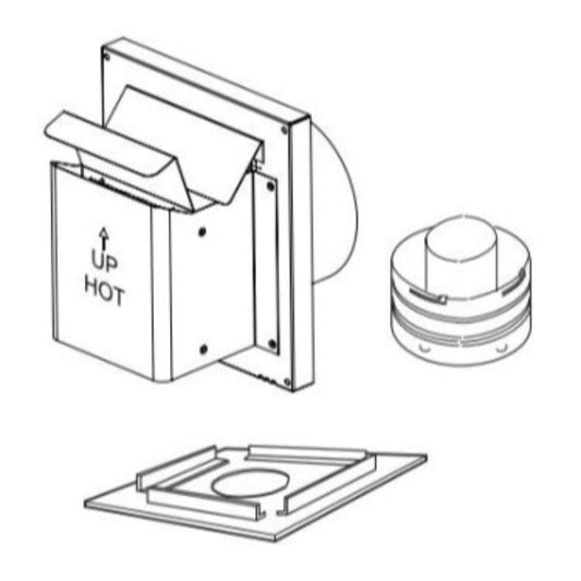 Astria Compact Termination Kit with SV4.5 20" Direct Vent Pipe with Shield