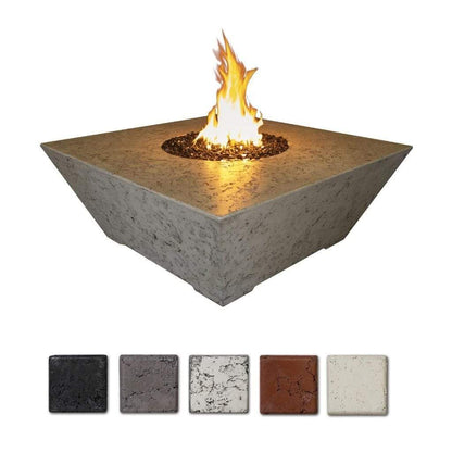 Athena 48" Olympus Square Concrete Gas Fire Pit Table