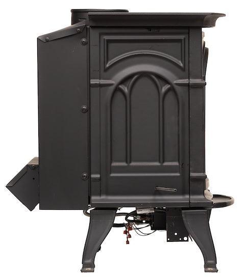 Breckwell BH23 26" Black Finish Freestanding Proflame 2, Direct Vent Cast Iron Stove With Logs