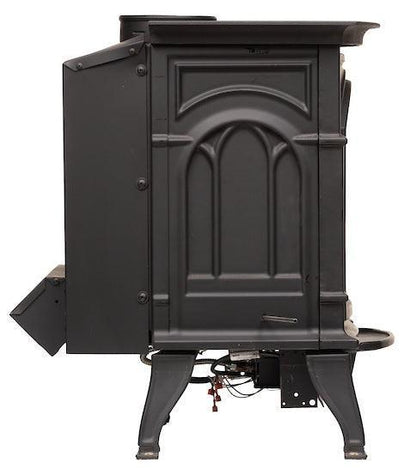 Breckwell BH23 26" Black Finish Freestanding Proflame 2, Direct Vent Cast Iron Stove With Logs