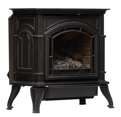Breckwell BH32VF 26" Black Finish Freestanding Millivolt Control, Propane Gas Vent Free Cast Iron Stove With Logs