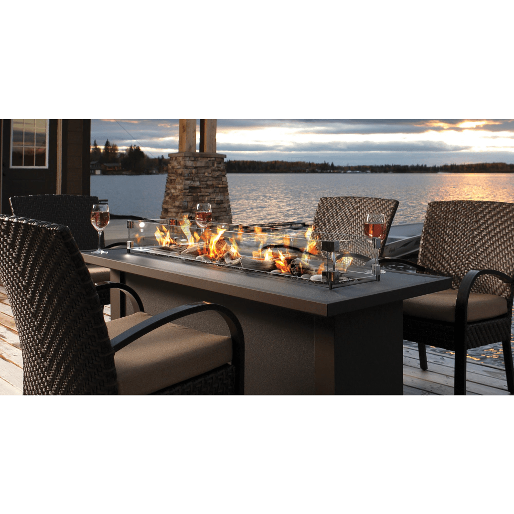 Barbara Jean Collection by Kingsman 24" OLT24 Linear Outdoor Gas Fire Table