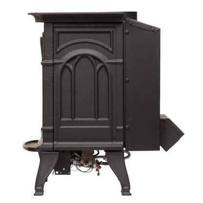 Breckwell BH32VF 26" Black Finish Freestanding Millivolt Control, Propane Gas Vent Free Cast Iron Stove With Logs