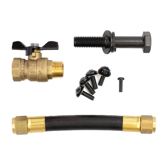 Bromic Heating Bolt and Screw Set With 4" Short Hose for Platinum and Tungsten Smart-Heat Gas Heaters