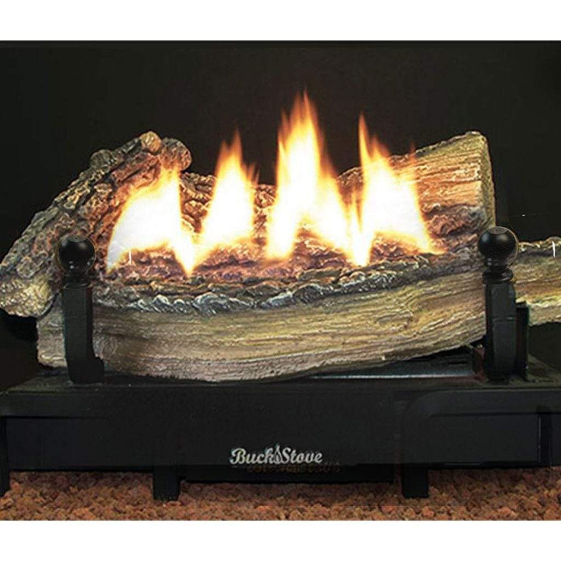 Buck Stove 18" Ceramic Series Vent-Free Thermostatic Natural Gas Shallow Depth Log Set