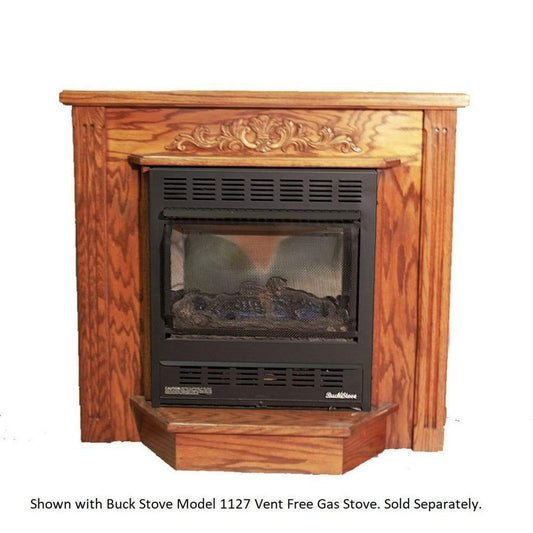 Buck Stove Deluxe Mantel Accessory Dark Oak Finish for Model 1127 and 1110 Gas Stove