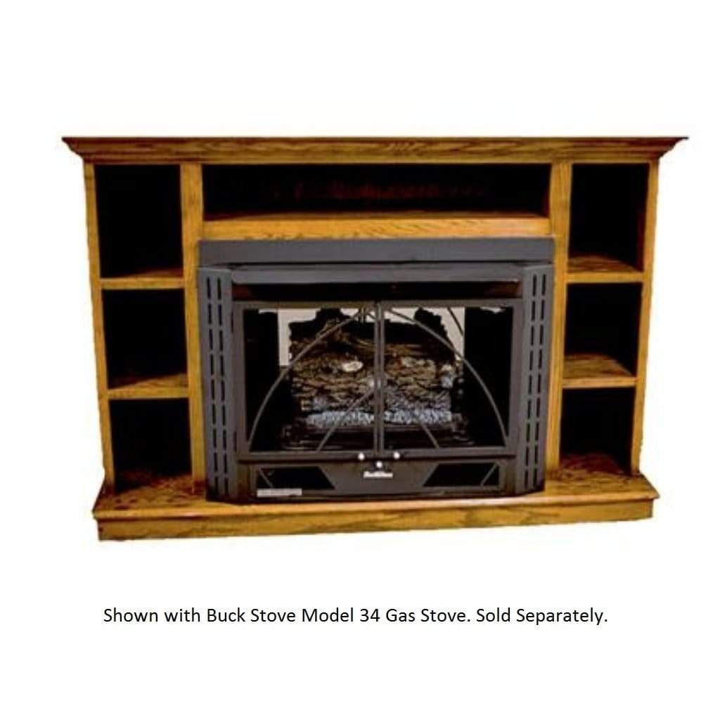 Buck Stove Prestige Bookcase Mantel Accessory for Model 34, Model 329, Model 384 Gas Stove