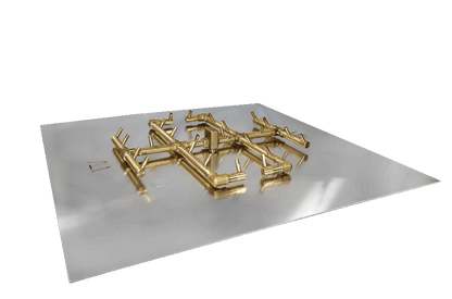 Warming Trends Original CFB290 290K BTU Natural Gas Crossfire Brass Burner With Waterstop & 36" Circular Plate