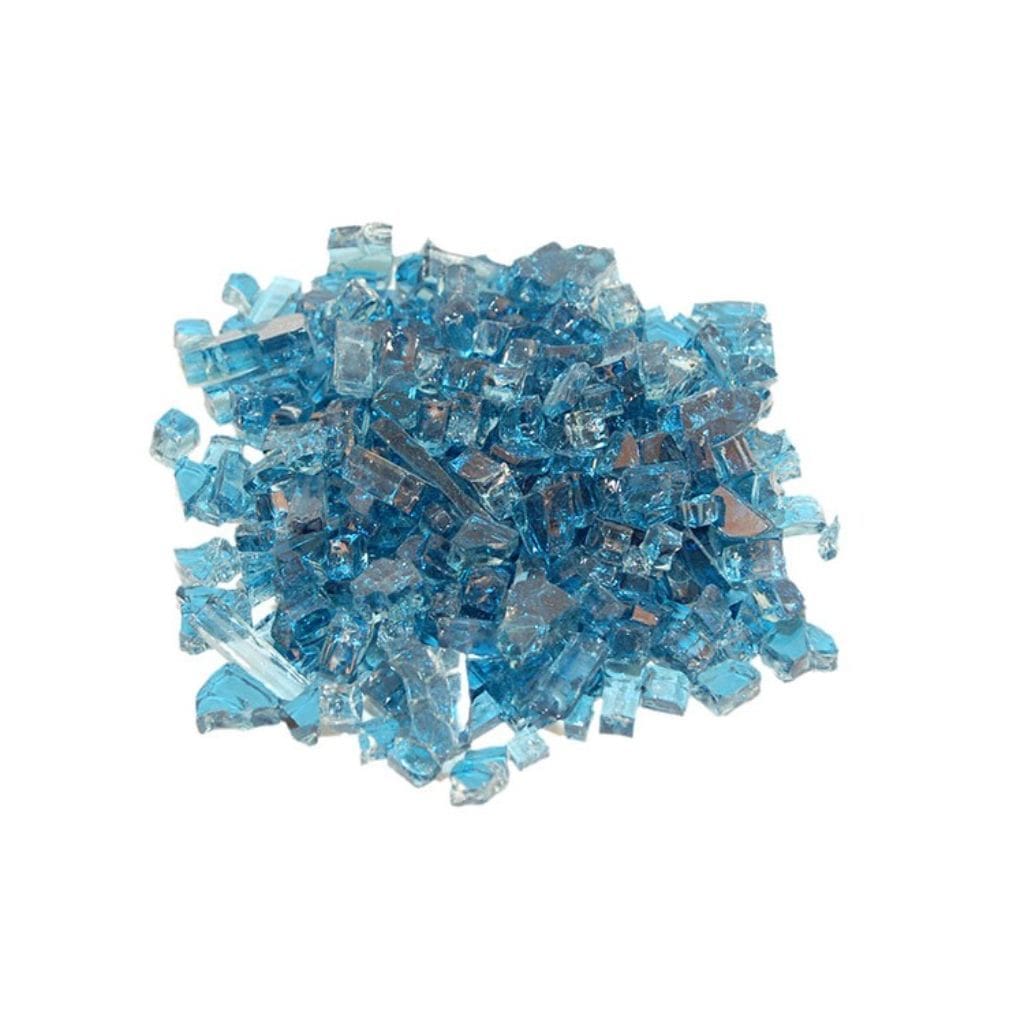 Crushed Caribbean Blue Non-Reflective Fire Glass Media