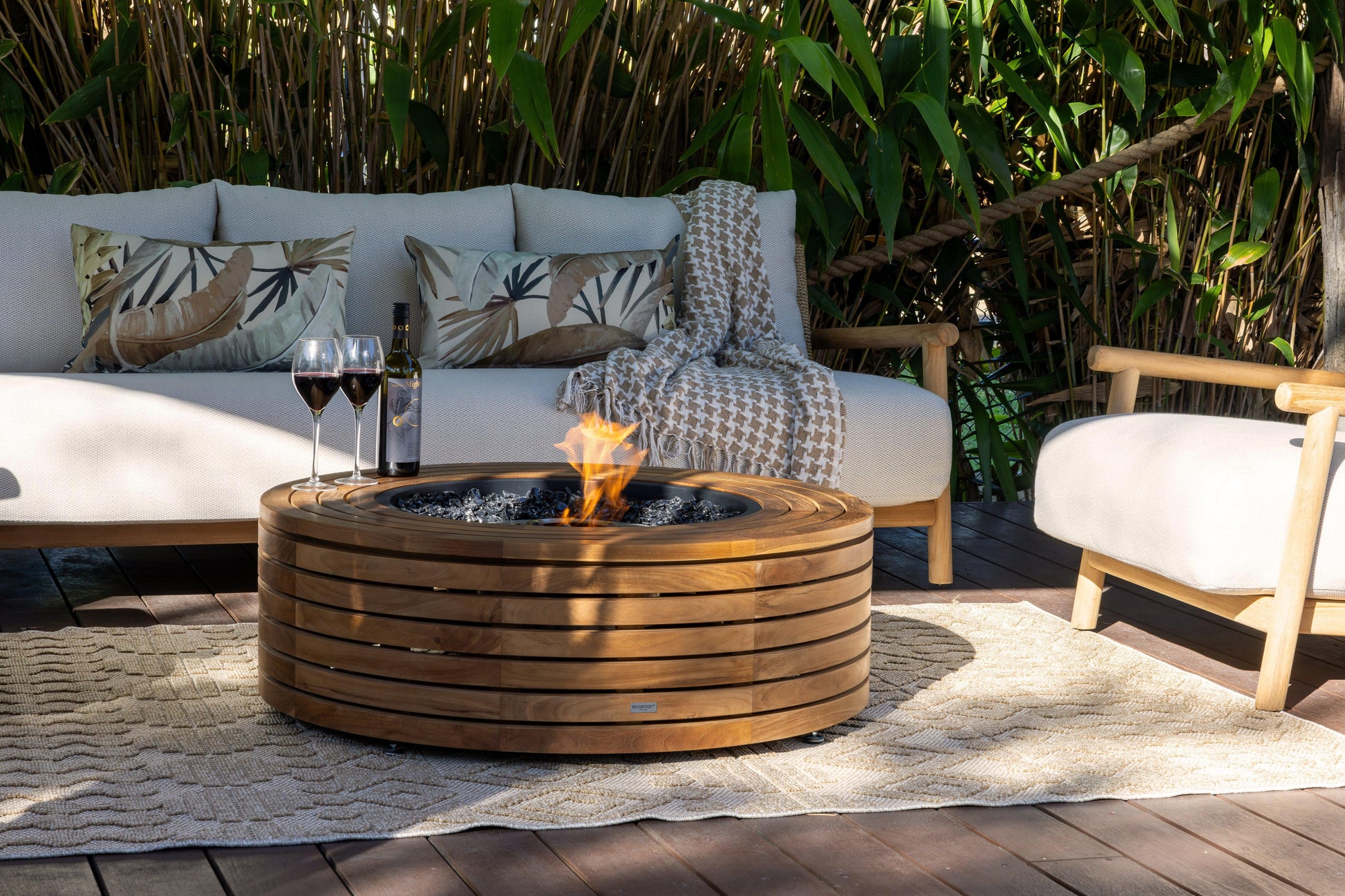EcoSmart Fire 39" Ark 40 Fire Pit Table with Gas LP/NG Burner by Mad Design Group