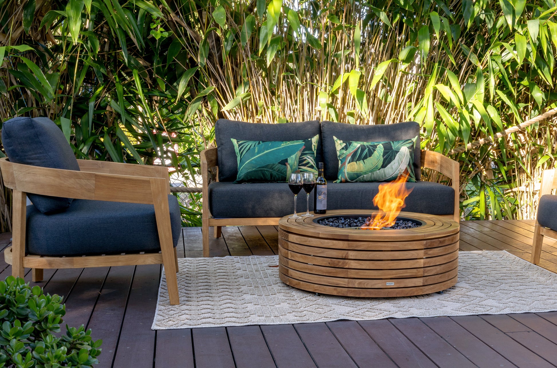 EcoSmart Fire 39" Ark 40 Fire Pit Table with Gas LP/NG Burner by Mad Design Group