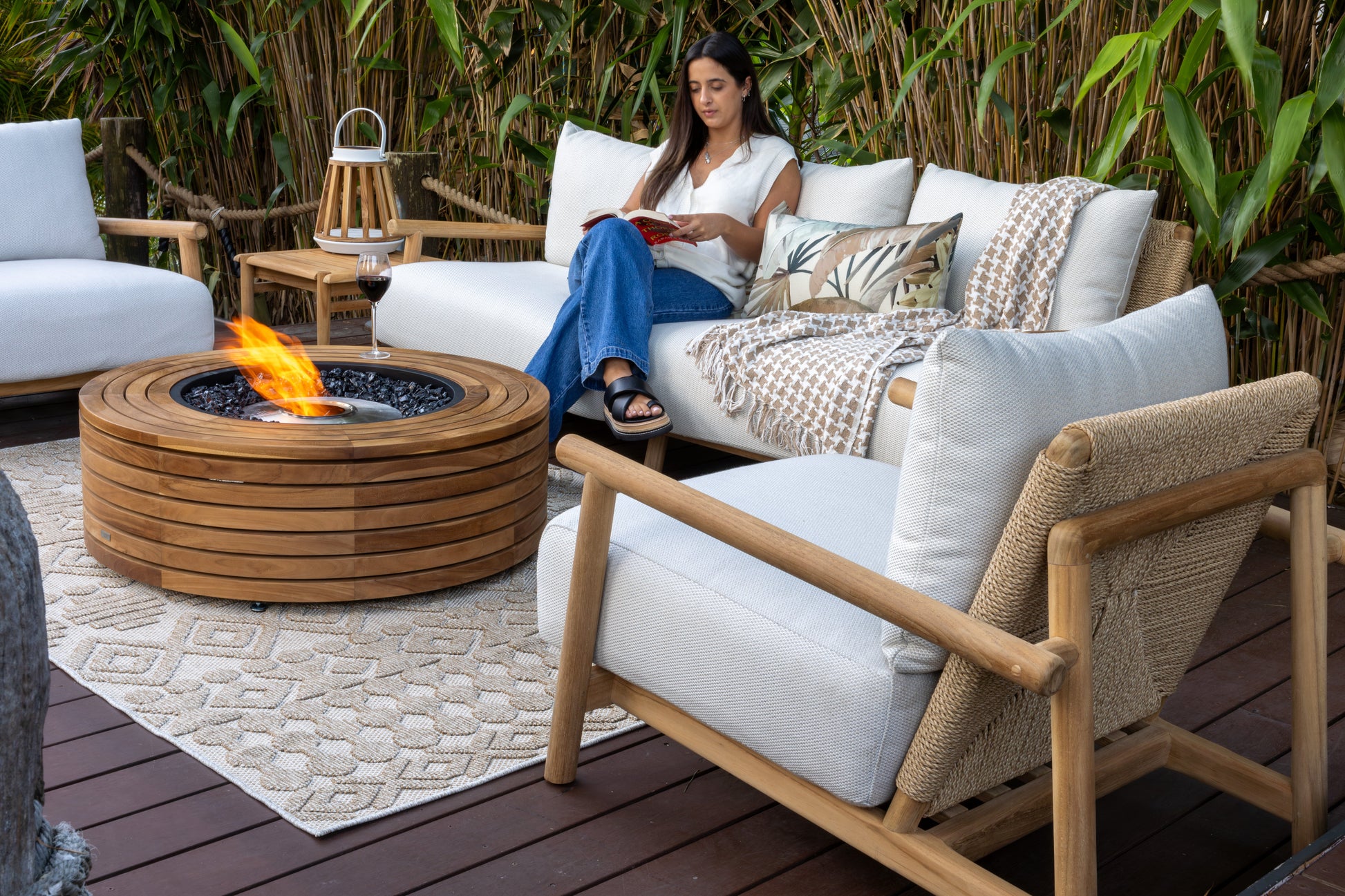 EcoSmart Fire 39" Ark 40 Fire Pit Table with Gas LP/NG Burner by Mad Design Group