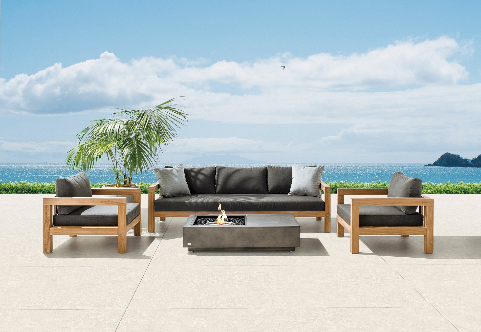 EcoSmart Fire 50" Manhattan 50 Fire Pit Table with Gas LP/NG Burner by Mad Design Group