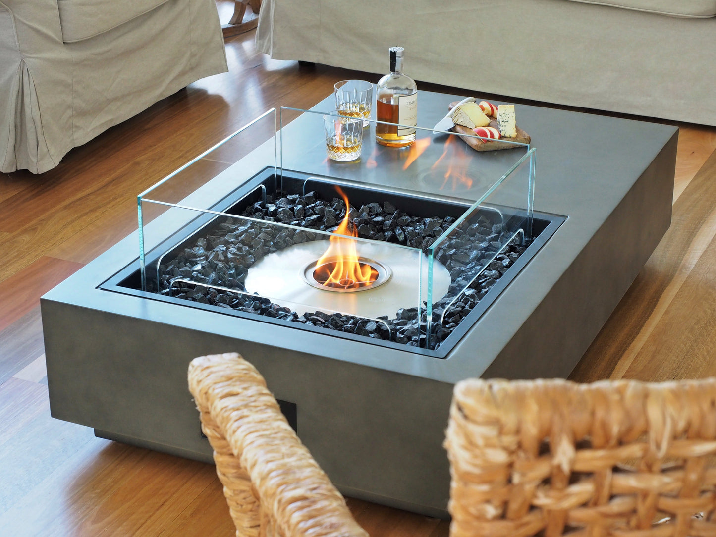 EcoSmart Fire 50" Manhattan 50 Fire Pit Table with Gas LP/NG Burner by Mad Design Group