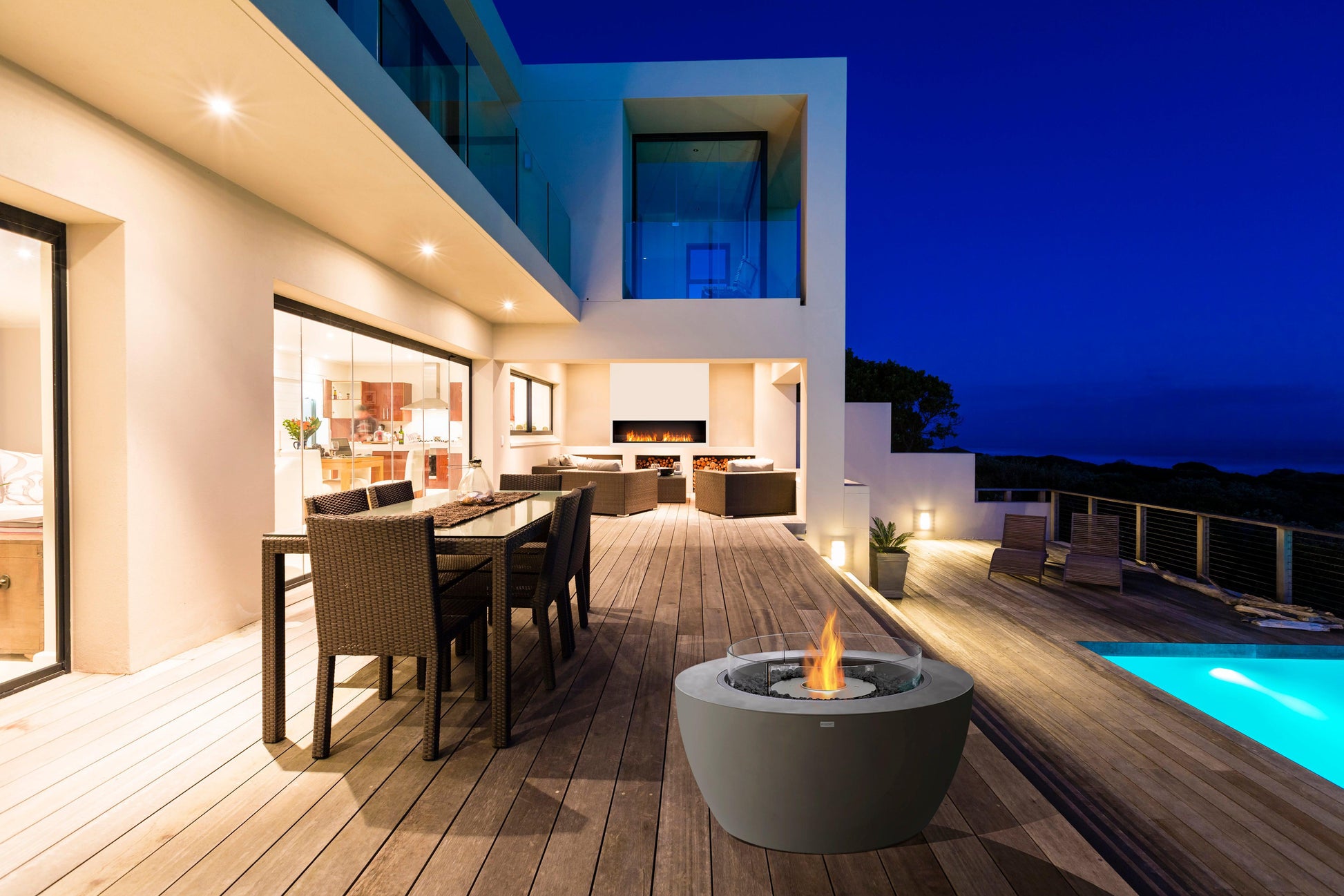 EcoSmart Fire 39" POD Fire Pit Bowl with Ethanol Burner by Mad Design Group