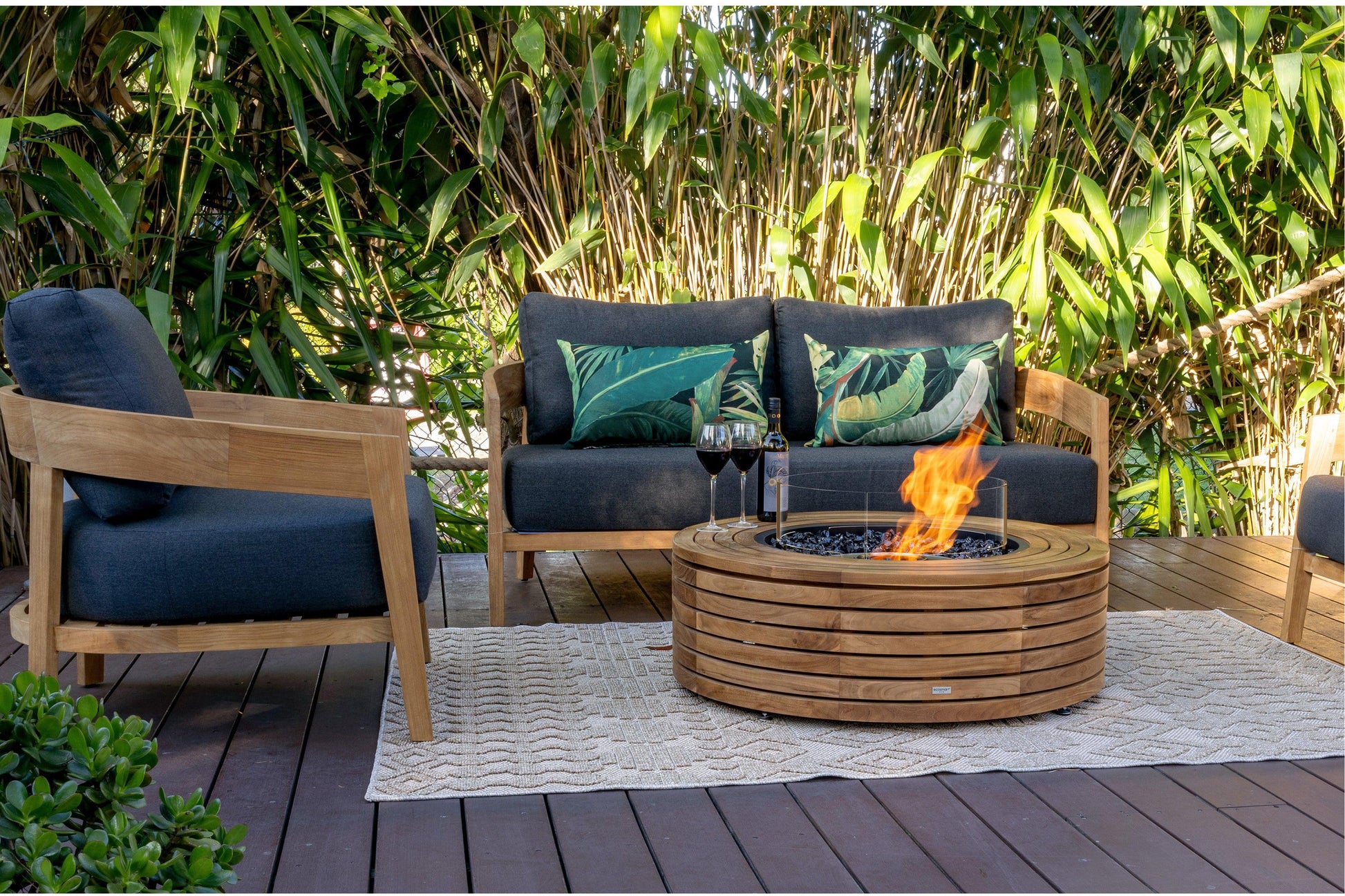EcoSmart Fire 39" Ark 40 Fire Pit Table with Gas LP/NG Burner by Mad Design Group