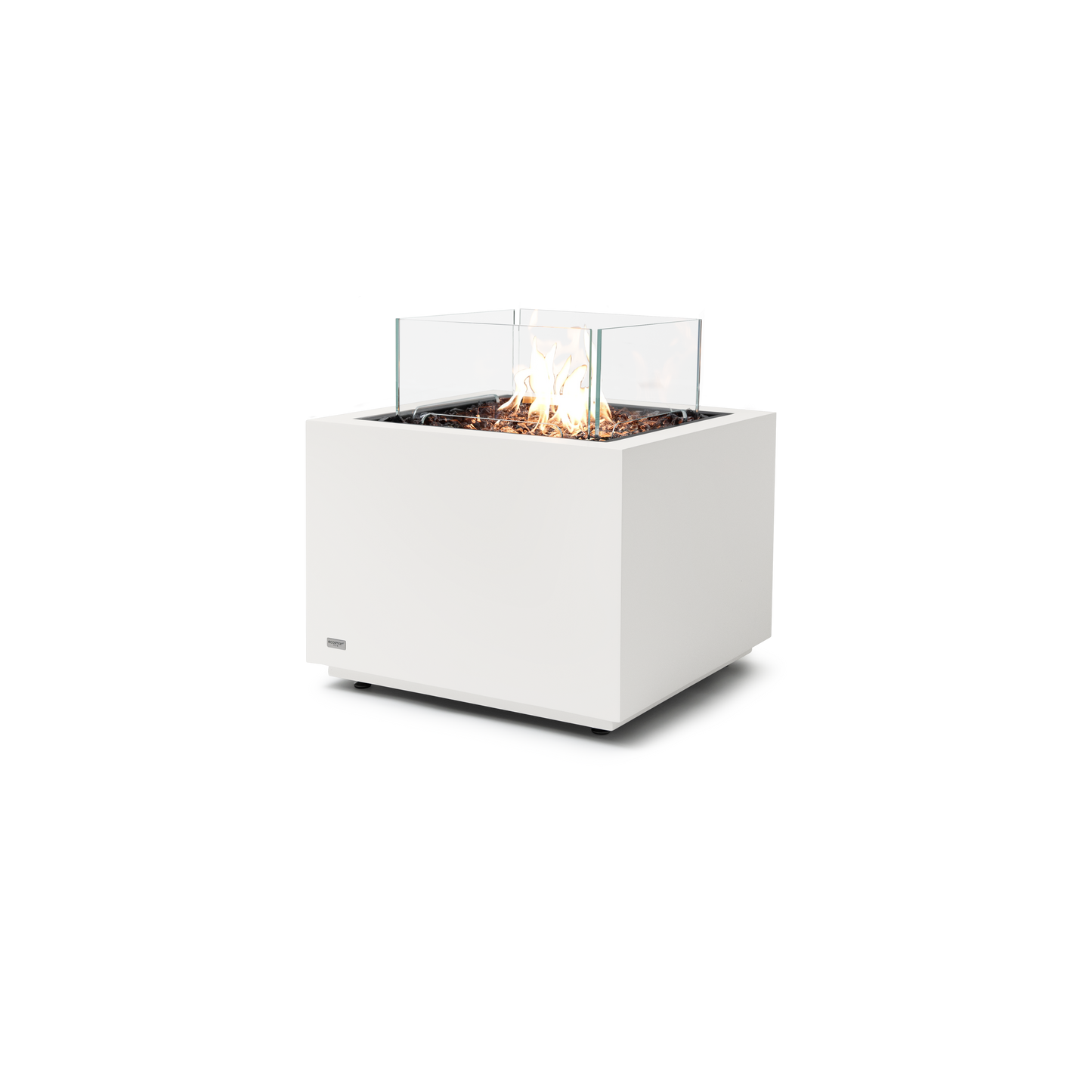 EcoSmart Fire Sidecar 24" Bone Freestanding Fire Table with Gas LP/NG Burner by Mad Design Group