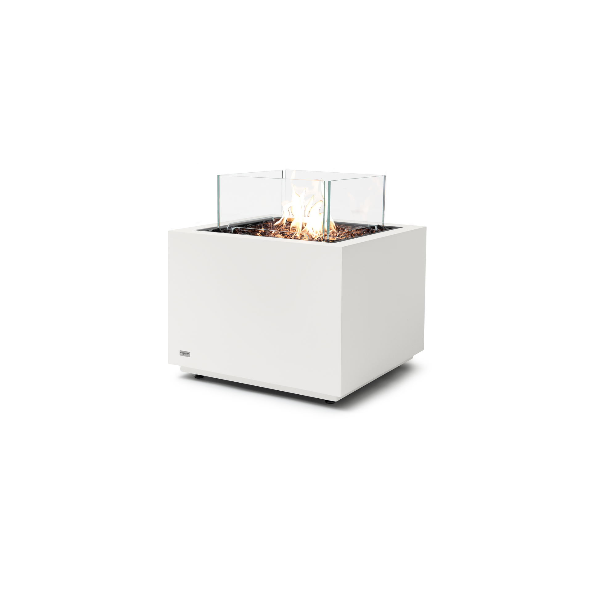 EcoSmart Fire Sidecar 24" Bone Freestanding Fire Table with Gas LP/NG Burner by Mad Design Group