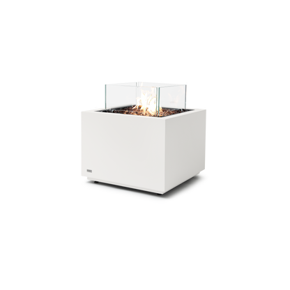 EcoSmart Fire Sidecar 24" Bone Freestanding Fire Table with Gas LP/NG Burner by Mad Design Group