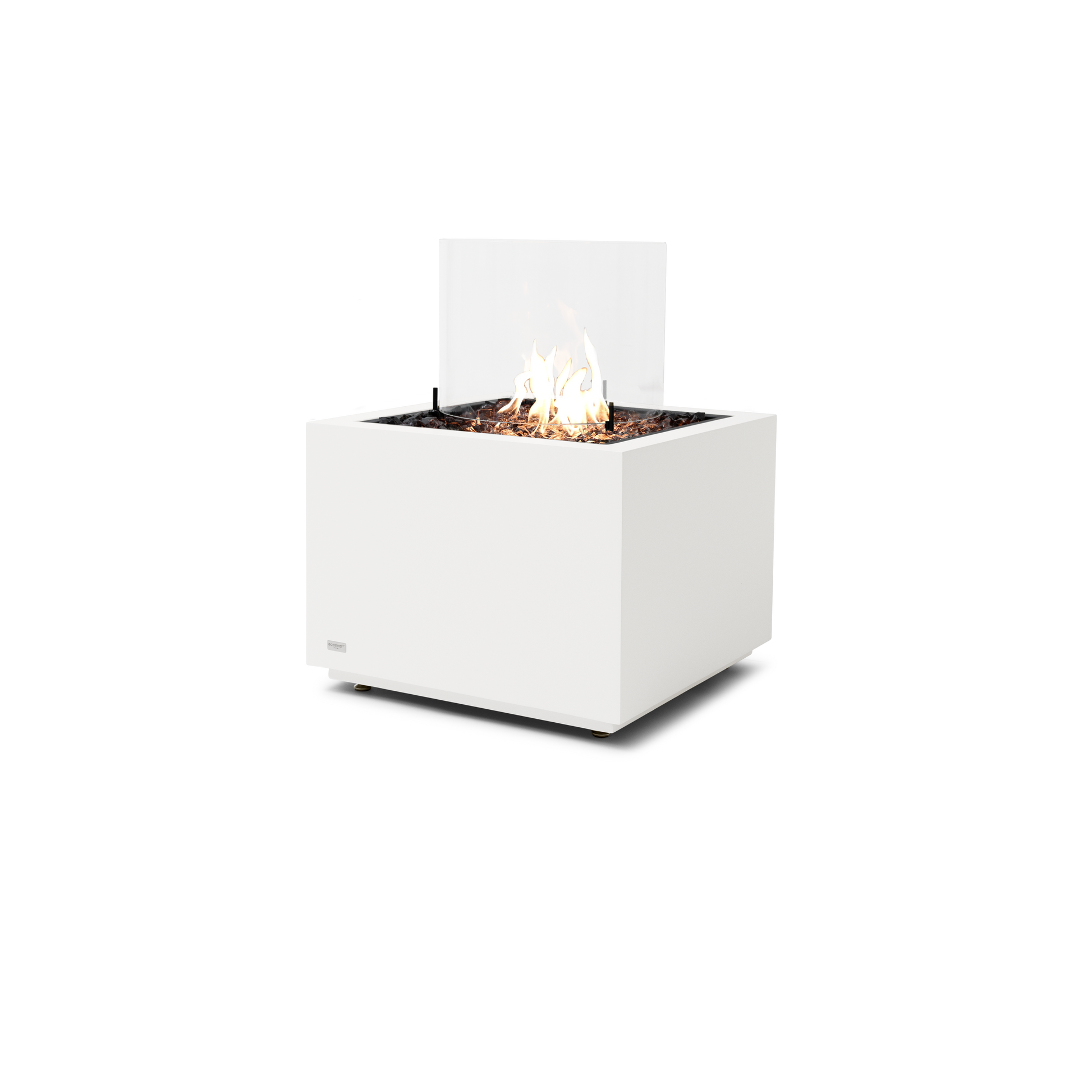 EcoSmart Fire Sidecar 24" Bone Freestanding Fire Table with Gas LP/NG Burner by Mad Design Group