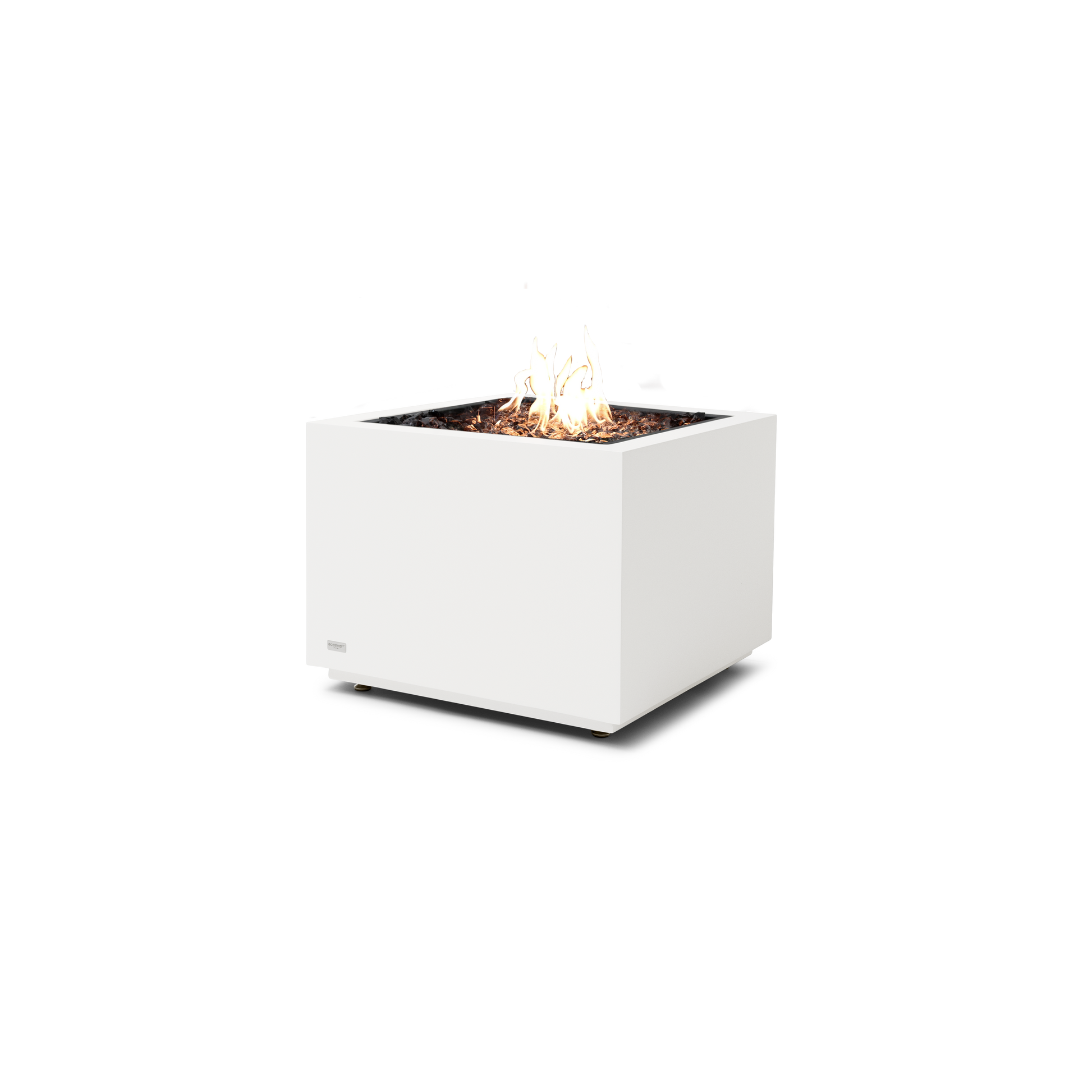 EcoSmart Fire Sidecar 24" Bone Freestanding Fire Table with Gas LP/NG Burner by Mad Design Group