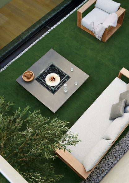 EcoSmart Fire Vertigo 50" Bone Freestanding Outdoor Fire Table with Black Burner by MAD Design Group