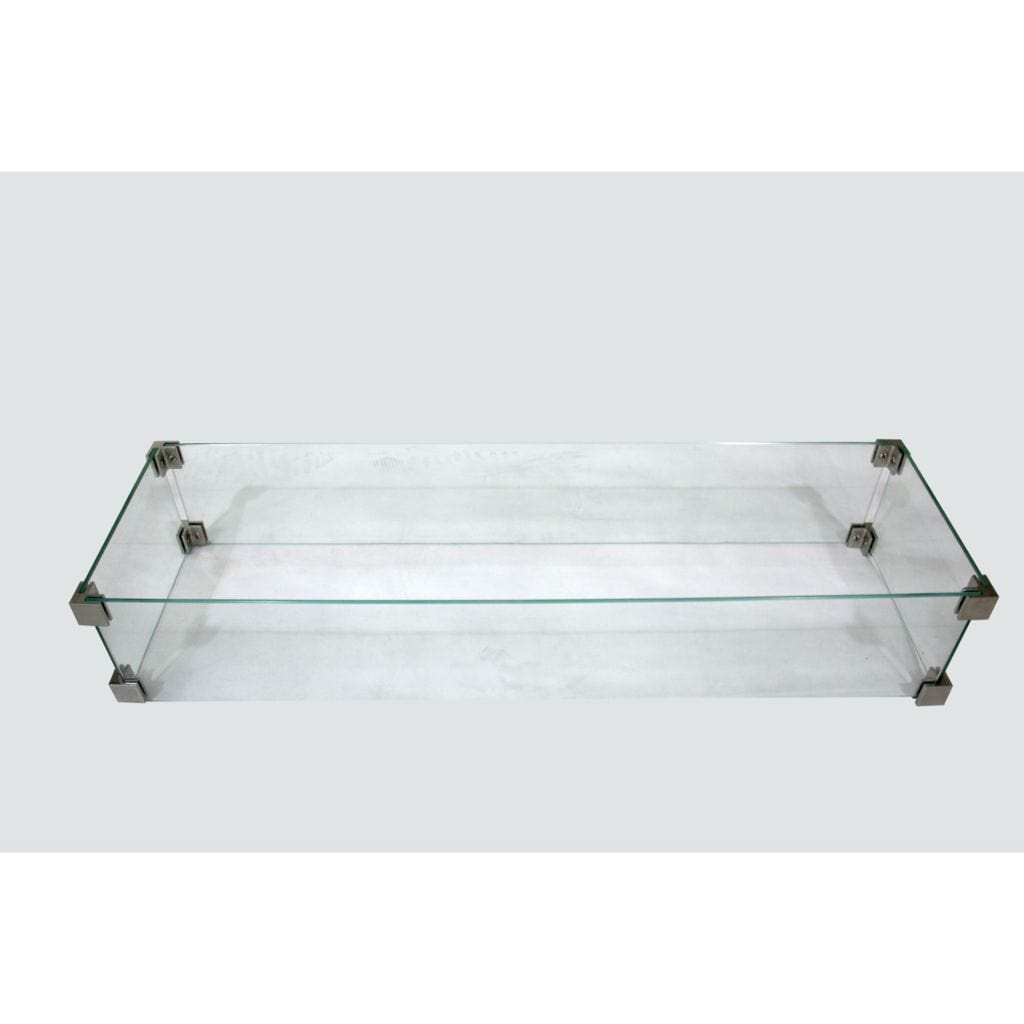 Elementi 14" Rectangle Clear Tempered Glass Table Windscreen ONC05-005