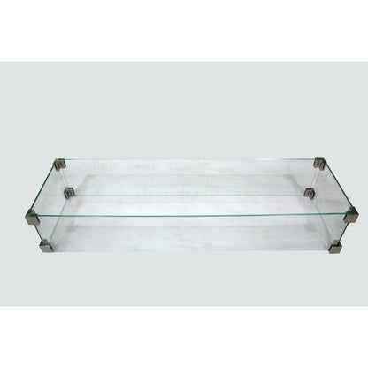 Elementi 14" Rectangle Clear Tempered Glass Table Windscreen ONC05-005