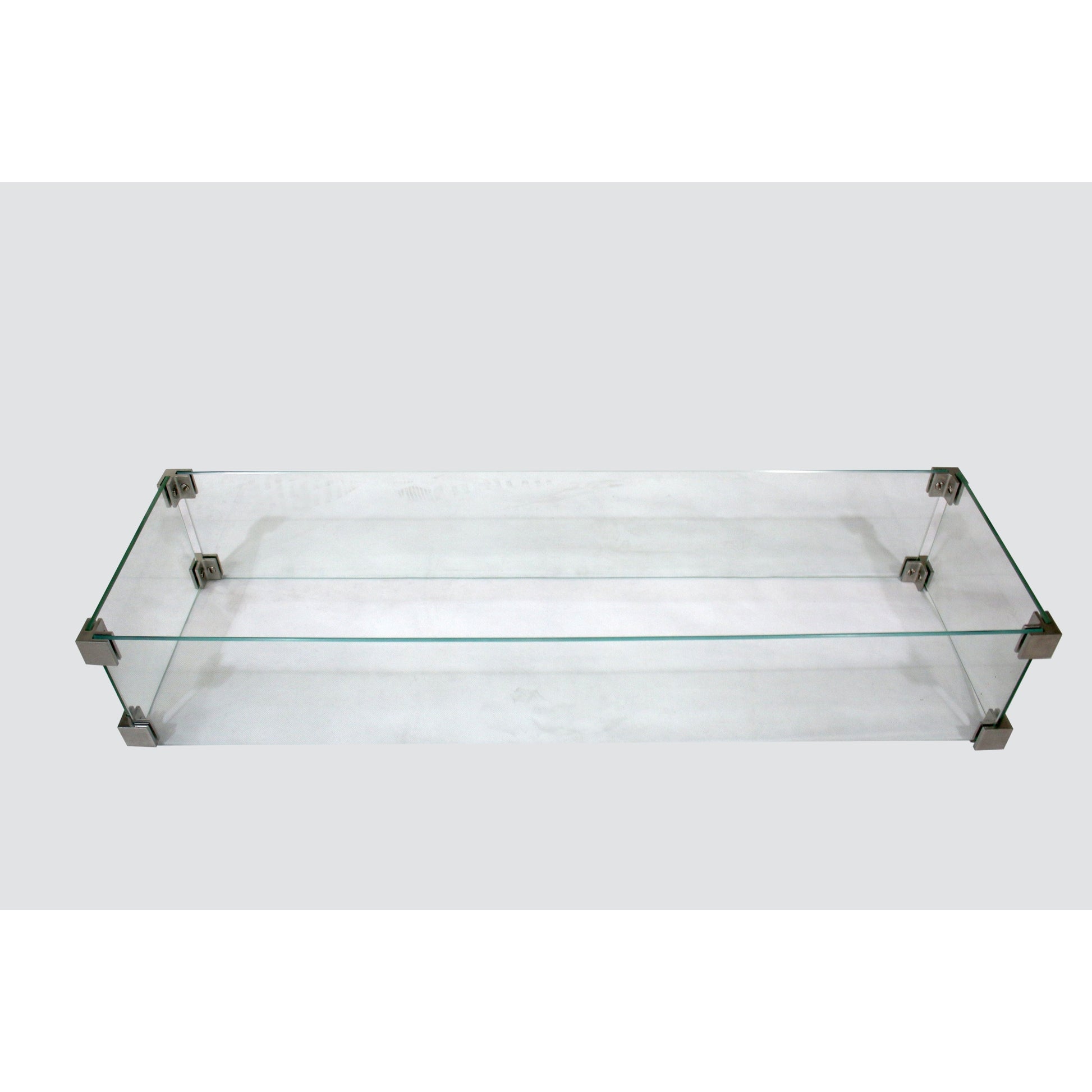 Elementi Granville 14" Rectangle Clear Tempered Glass Wind Shield