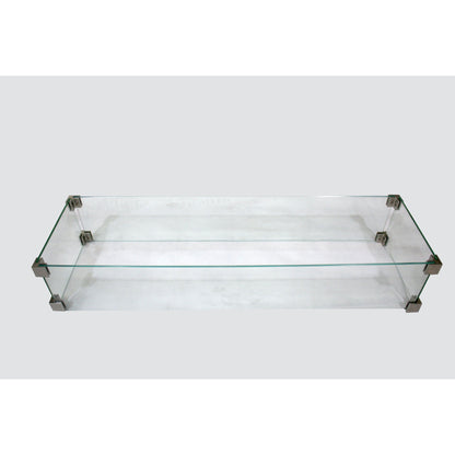 Elementi Granville 14" Rectangle Clear Tempered Glass Wind Shield