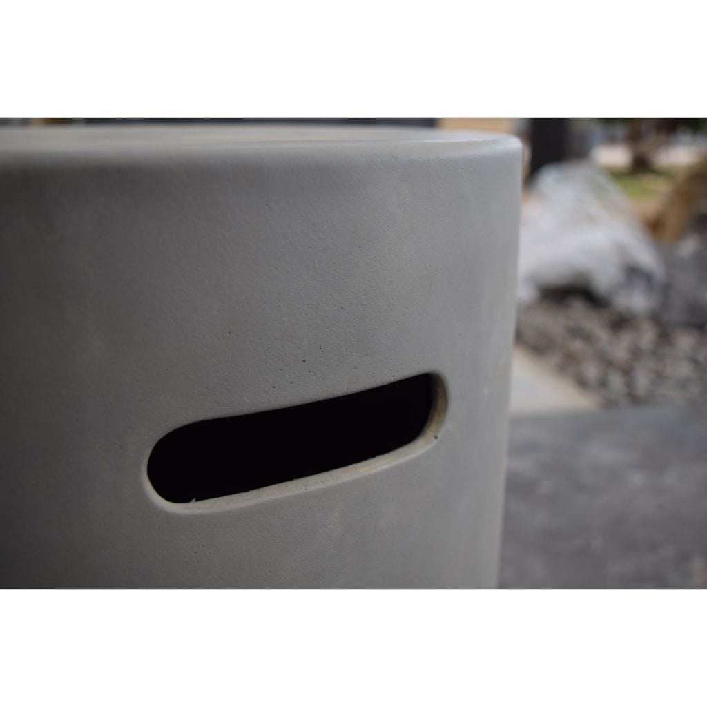 Elementi 16" Round Light Gray Concrete Liquid Propane Tank Cover ONB01-102